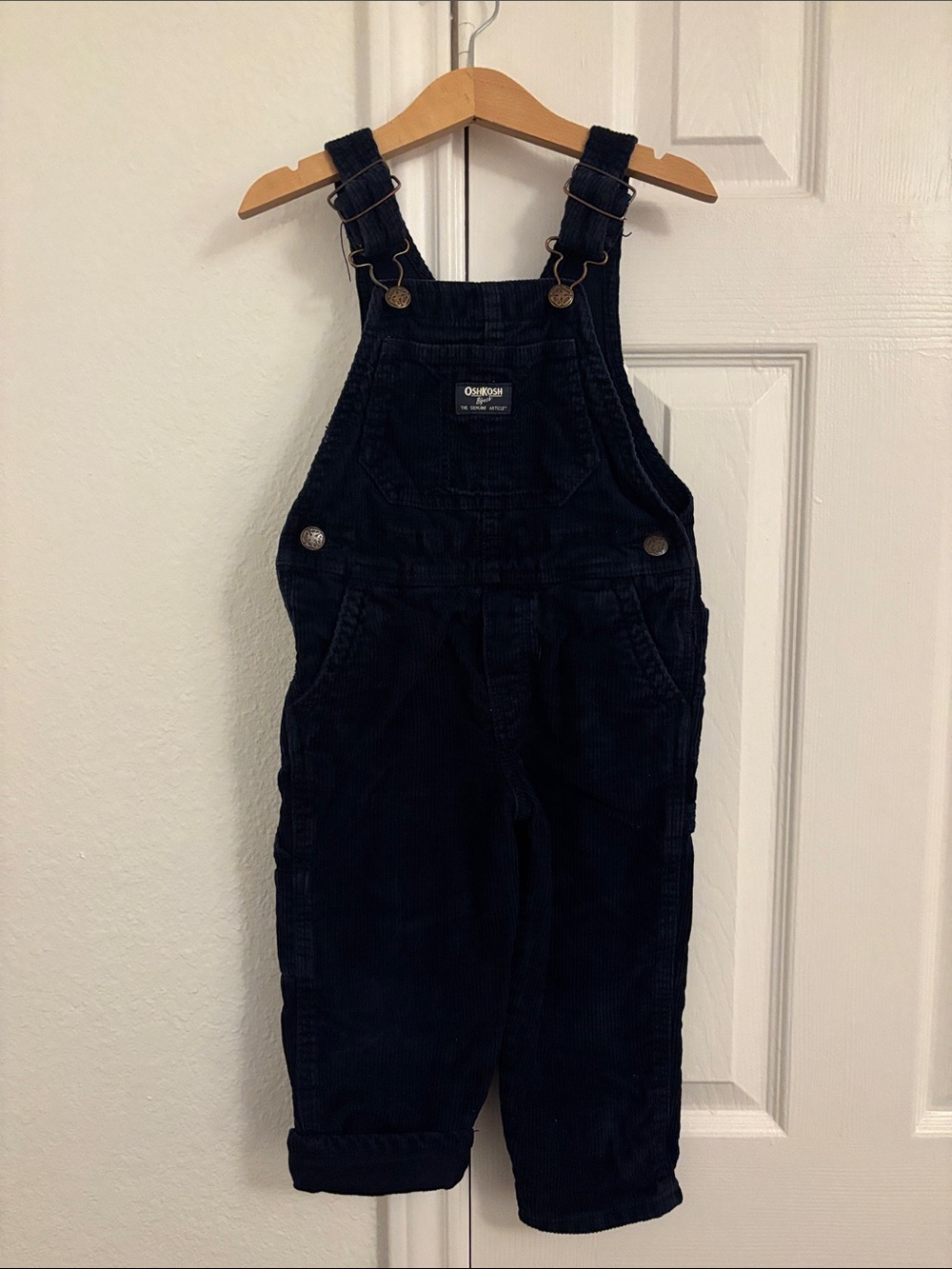 OshKosh B'gosh Dark Navy Corduroy Overalls for Kids
